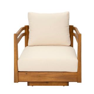 Outdoor Smooth Swivel Chair With Cushions