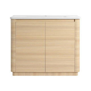 Freestanding Bathroom Vanity With Sink & 2 Soft Close Doors