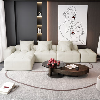 Modern Oversized Diy Combination Modular Sectional Sofa With Pillows