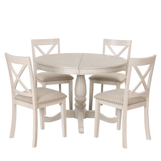 5 Piece Dining Room Set, Table And Chairs Set For 4 Persons