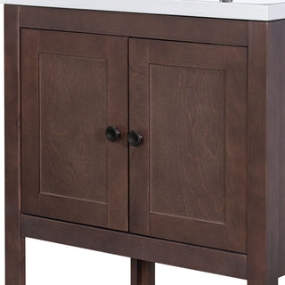 Modern Bathroom Vanity With Sink And Open Shelf