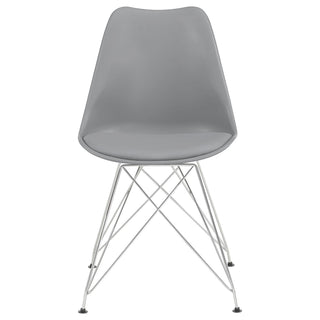 Padded Side Chair And Soft Upholstered Seat (Set of 2) - Gray