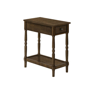 Accent End Table, 2 Tier, Storage Drawer, Traditional Stylish Design
