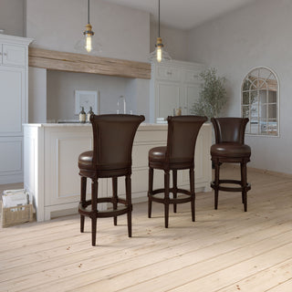 Swivel Barstool With High-Back