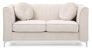 Glam Styled Micro Suede Loveseat