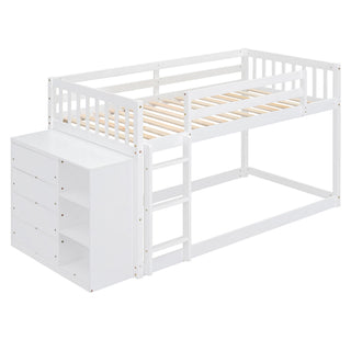 Bunk Bed With 4 Drawers And 3 Shelves