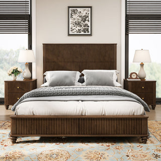 Platform Bed Frame With Tall Headboard