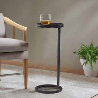 Yancey - Round Accent Table - Antique Bronze