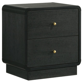 Burton - 2 Drawer Nightstand - Black