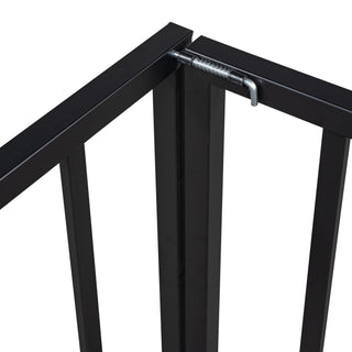 Metal Floor Bed Frame With Fence And Door