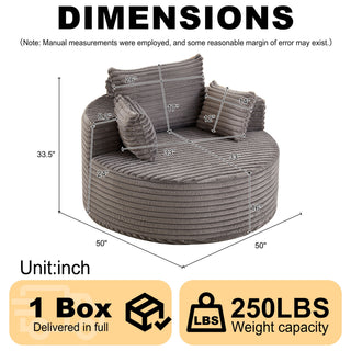 Modern Single Sofa With Backrest Pillow For Living Room