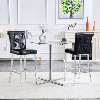 Bar Chairs & Crystal Clasp Design (Set of 2)