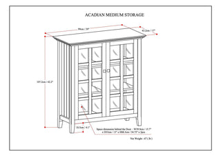 Acadian - Medium Storage Cabinet - Light Brown
