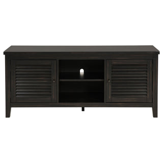 Sutter - 2 Door TV Stand With Mission Design - Dark Brown