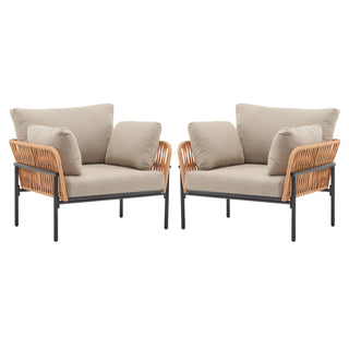 Rope Lounge Chair With Cushions For Modern Spaces