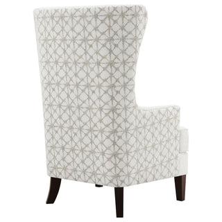 Lindstrom - Wingback Accent With Contoured Back - Ivory White