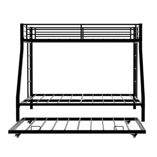 Bunk Bed For Kids, Convertible Frame With Ladders & Guardrail