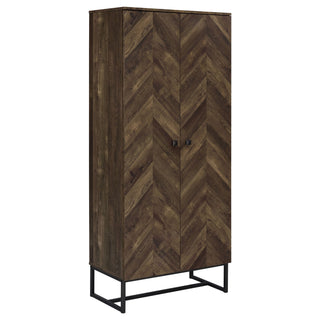 Gunderson - 8 Shelf Accent Cabinet - Oak