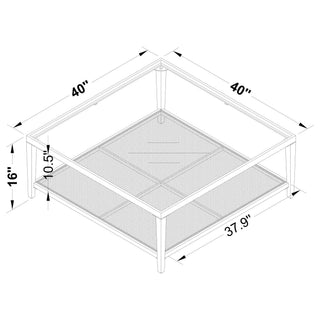 Kenneth - Square Coffee Table - Black