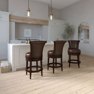 Swivel Barstool With High-Back