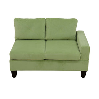 Modular L - Shaped Sectional Sofa, 6 Seater, 4 Piece Couch With Chaise - Green
