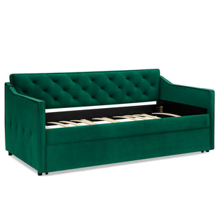 Daybed With Pop Up Trundle And USB Charging Armrest