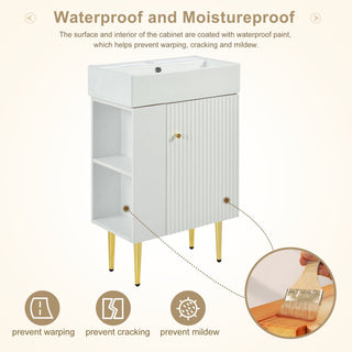 Bathroom Vanity, Combo Cabinet, Bathroom Storage Cabinet, Single Ceramic Sink