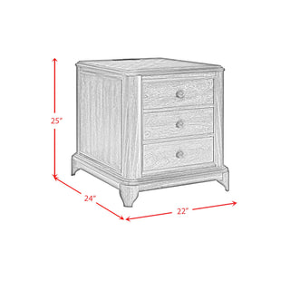 Phillipe - 2-Drawer Cabinet With USB - Cherry
