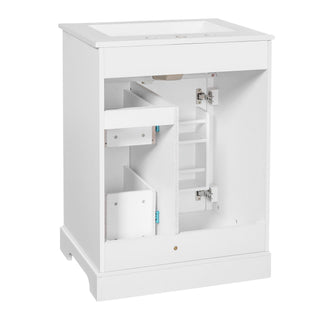 Modern Bathroom Vanity With Sink, 3 Drawers & Cabinet With 2 Tier Door Storage