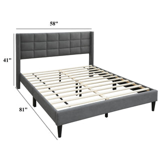 Bed Upholstered Box Design Headboard
