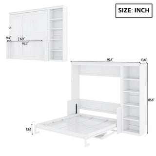 Sturdy Murphy Bed With Desk And Bookshelf