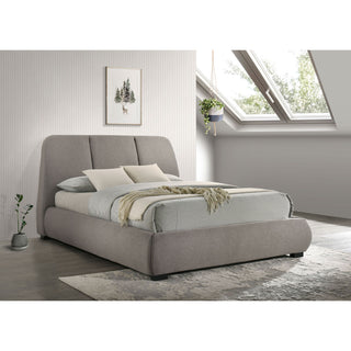 Modern Upholstered Platform Bed With Tufted Headboard