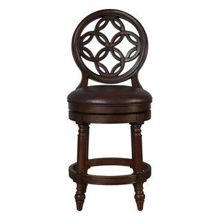 Stool With Back And Swivel Upholstered Seat