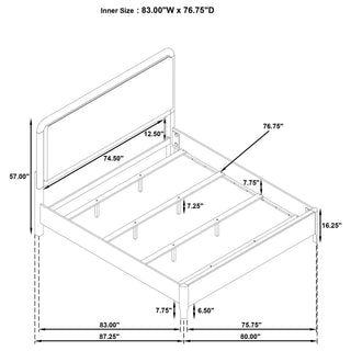 Eastern King Panel Bed - Walnut