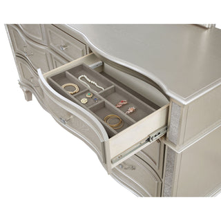 Colwood - 9 Drawer Dresser With Mirror - Silver