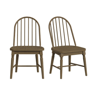 Heritage - Windsor Side Chair (Set of 2) With Leveler - Oak Brown