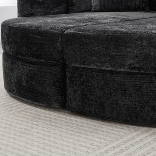 Boneless Design Upholstered Sofa Bed With Cup Holders