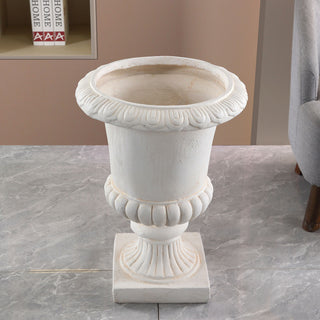 Roman Urn Planter Pot For Indoor / Outdoor - Beige White