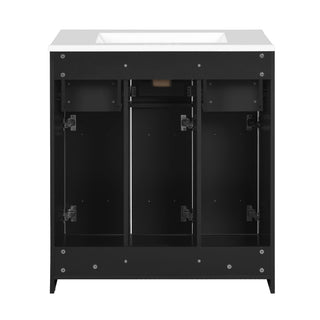 Bathroom Vanity With Undermount Sink, Soft-Close Doors, Drawers, Ceramic Sink