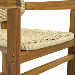 Outdoor Accent Armchairs For Patio (Set of 2) - Natural / Teak