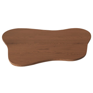Cloud Coffee Table With 2 Drawers & Multi Layer Storage - Dark Walnut / Matt Black