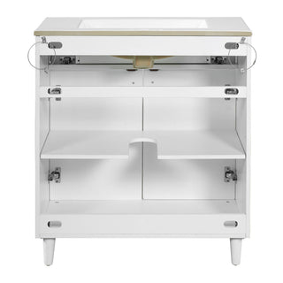 Modern Bathroom Vanity With Sink, Cabinet With Adjustable Shelf