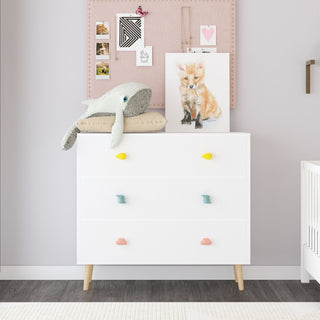 3 Drawer Dresser, Storage Cabinet With Anti Tip Safety