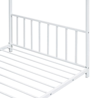 Metal House Platform Bed With Modern Design And Durable Frame