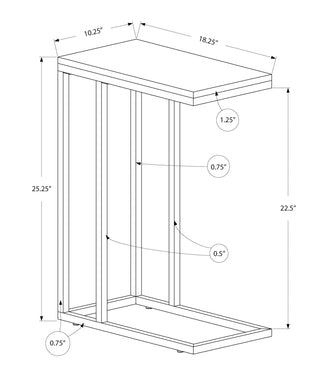C-Shaped Accent Table For Living Room