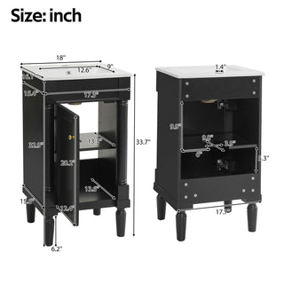 French Style Bathroom Cabinet With Sink, Adjustable Shelf
