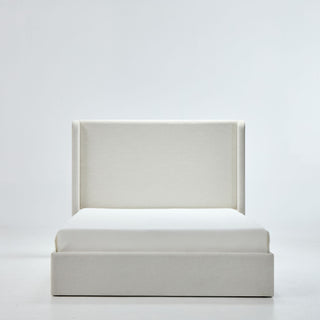 Carmen - Full Size Upholstered Wingback Bed - Ivory