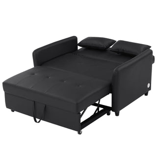 Convertible Sleeper Sofa Bed With 3 USB Ports