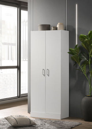 Alara - Height Simplistic Double Door Storage Cabinet - White