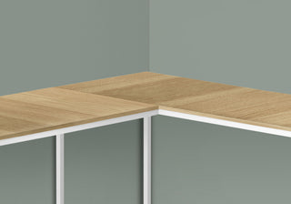 Computer Desk, Home Office, Corner, L Shape, Laptop, Marble Look Contemporary & Modern